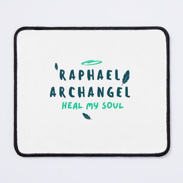Item preview, Archangel Raphael hear my soul green lettering design designed and sold by MapachardoStoreRB.