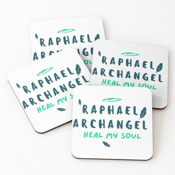 Item preview, Archangel Raphael hear my soul green lettering design designed and sold by MapachardoStoreRB.