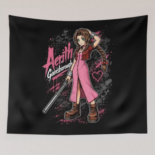 Artikelvorschau, Aerith Pixel Art - Gainsborough FFVII entworfen und verkauft von superhetero.