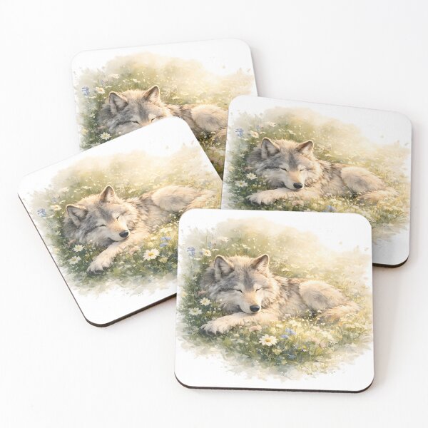 Item preview, Wolf and Wildflowers Gentle Giant  designed and sold by PatiImagination.