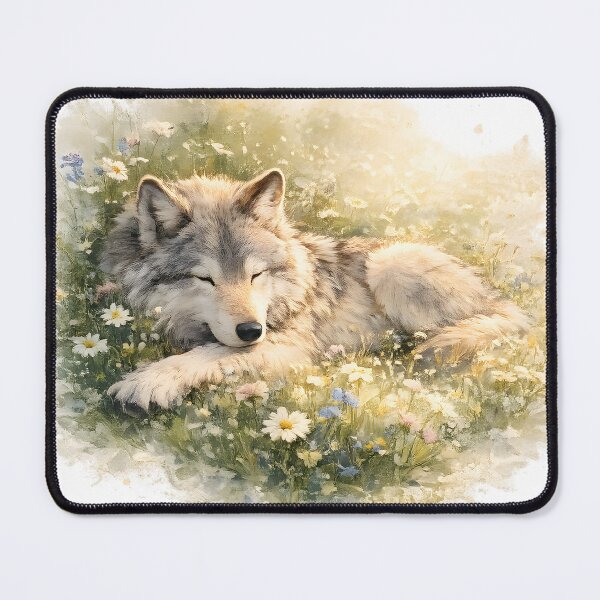 Item preview, Wolf and Wildflowers Gentle Giant  designed and sold by PatiImagination.