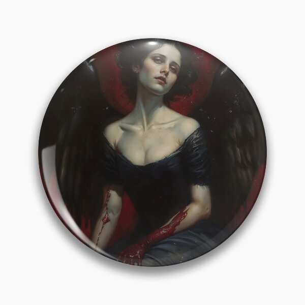 Item preview, Dark Fallen Angel Gothic Black Wings Crimson Art designed and sold by DarkHolyQueen.