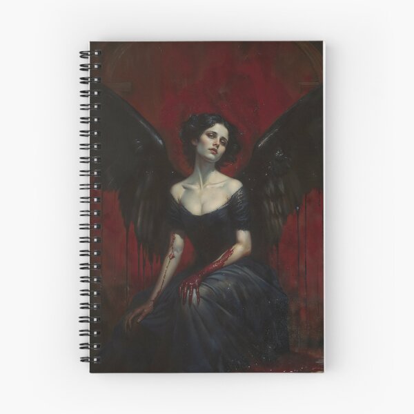 Item preview, Dark Fallen Angel Gothic Black Wings Crimson Art designed and sold by DarkHolyQueen.