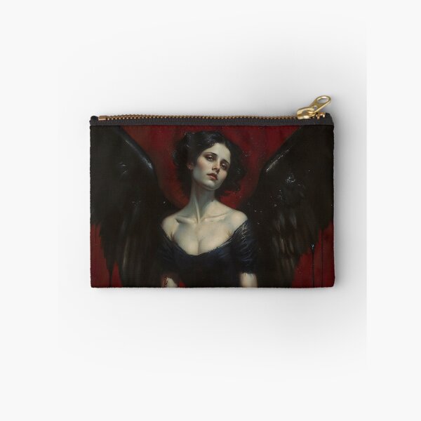 Item preview, Dark Fallen Angel Gothic Black Wings Crimson Art designed and sold by DarkHolyQueen.