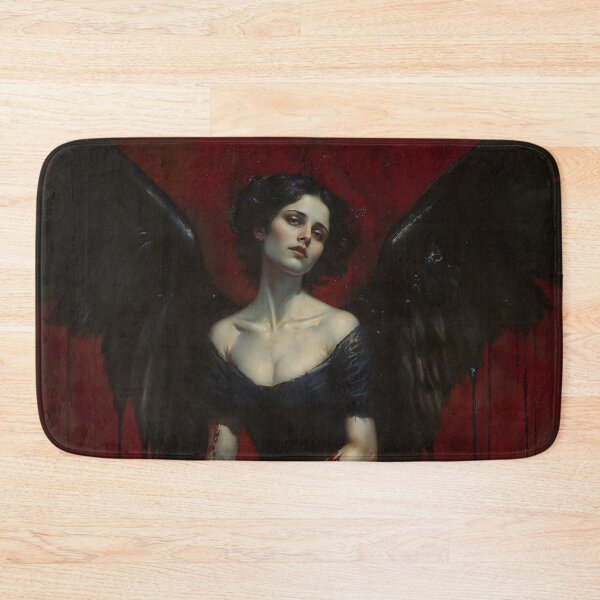 Item preview, Dark Fallen Angel Gothic Black Wings Crimson Art designed and sold by DarkHolyQueen.