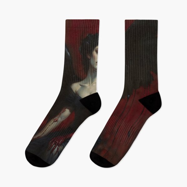 Item preview, Dark Fallen Angel Gothic Black Wings Crimson Art designed and sold by DarkHolyQueen.