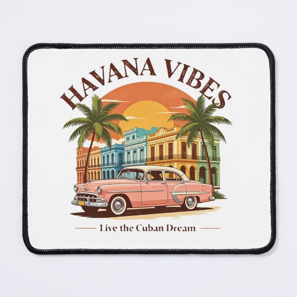 Item preview, Havana Vibes – Classic Car Tropical Sunset designed and sold by VladisWorld.