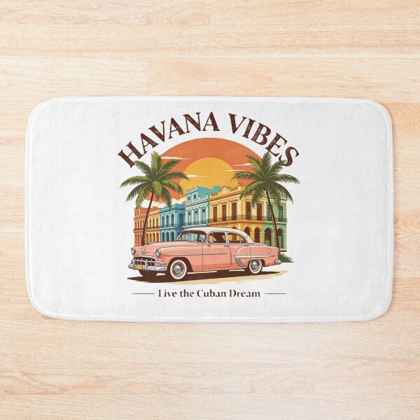Item preview, Havana Vibes – Classic Car Tropical Sunset designed and sold by VladisWorld.