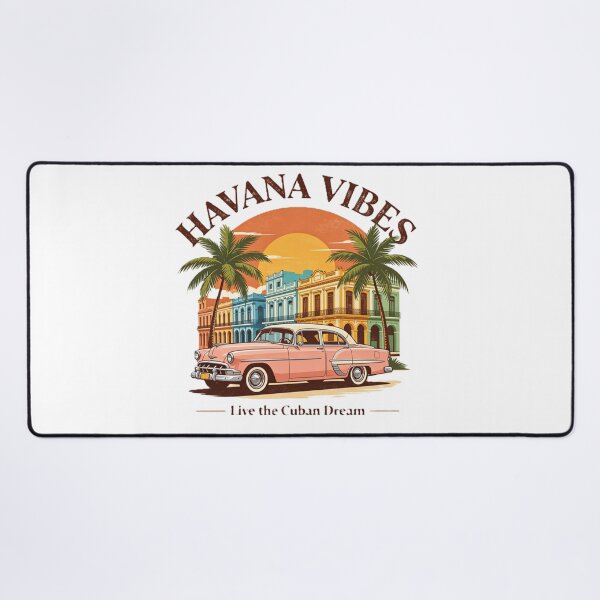 Item preview, Havana Vibes – Classic Car Tropical Sunset designed and sold by VladisWorld.