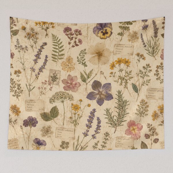 Item preview, Vintage Botanical Herbarium Pressed Flowers designed and sold by Owcomm.