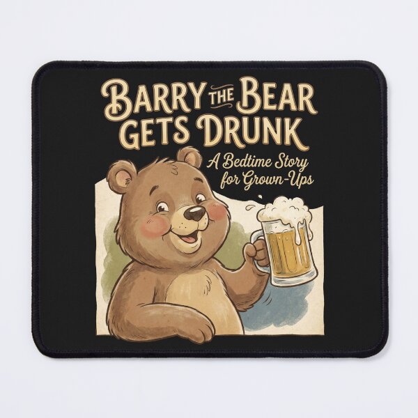 Item preview, Barry the Bear Gets Drunk - Funny Vintage Storybook Bear Beer Lover Gift designed and sold by Street Warrior Clothing.