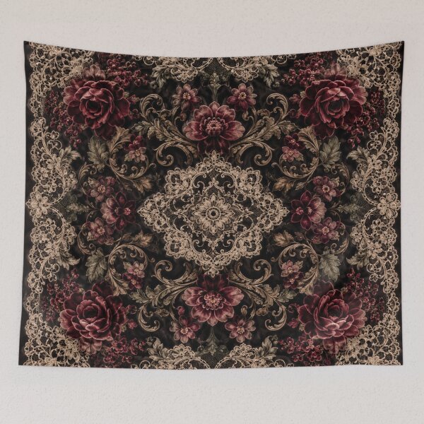 Item preview, Elegant Dark Floral Lace Pattern designed and sold by Owcomm.