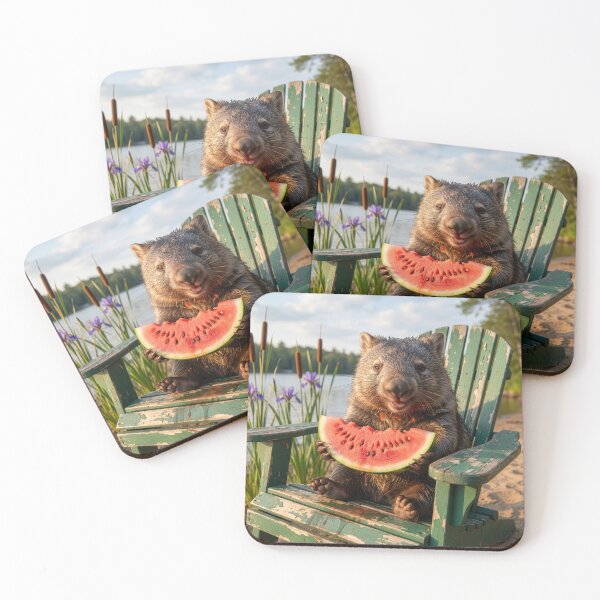 Item preview, Wombat Has Himself a Slice of Watermelon designed and sold by Tridentulus.