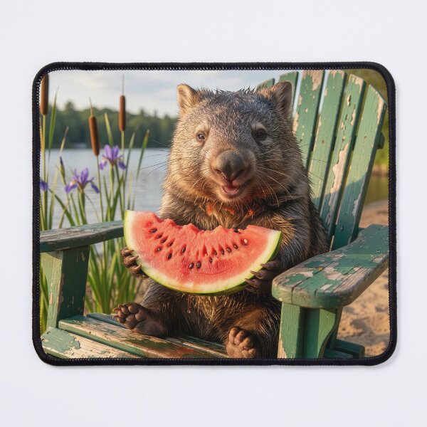 Item preview, Wombat Has Himself a Slice of Watermelon designed and sold by Tridentulus.