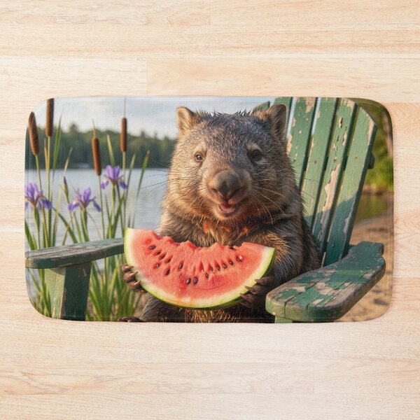 Item preview, Wombat Has Himself a Slice of Watermelon designed and sold by Tridentulus.