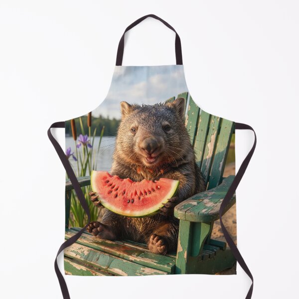Item preview, Wombat Has Himself a Slice of Watermelon designed and sold by Tridentulus.