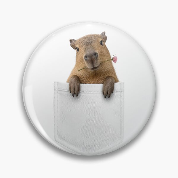 Item preview, Pocket Capybara Peek – Cute Flirty Animal Design designed and sold by Jandedan.