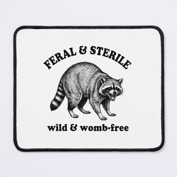 Item preview, Feral and Sterile Funny Raccoon Hysterectomy Uterus Women's designed and sold by ironicmuscle.