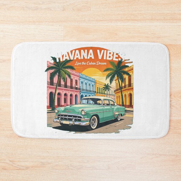 Item preview, Havana Vibes – Classic Car Tropical Sunset designed and sold by VladisWorld.