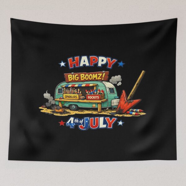 Item preview, Happy 4th of July Firework Van Sticker designed and sold by dragonmotor7.