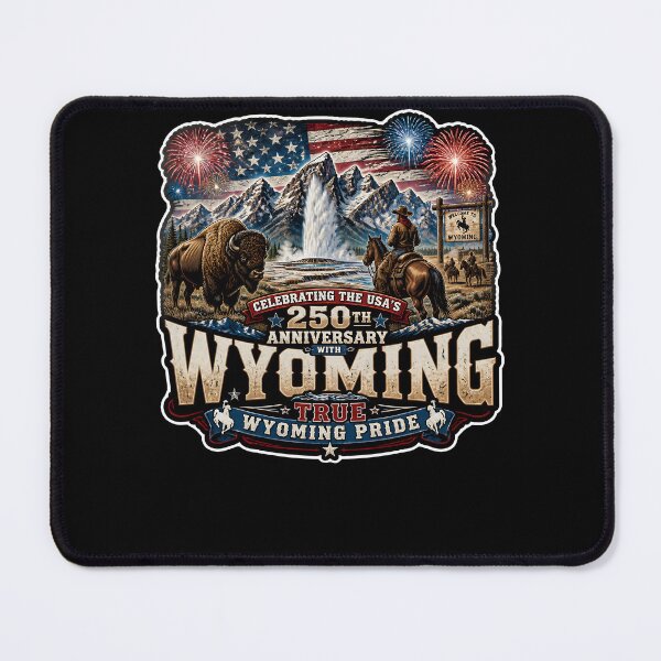 Item preview, True Wyoming Pride 250th USA Anniversary Bison designed and sold by No Limits T-Shirts.