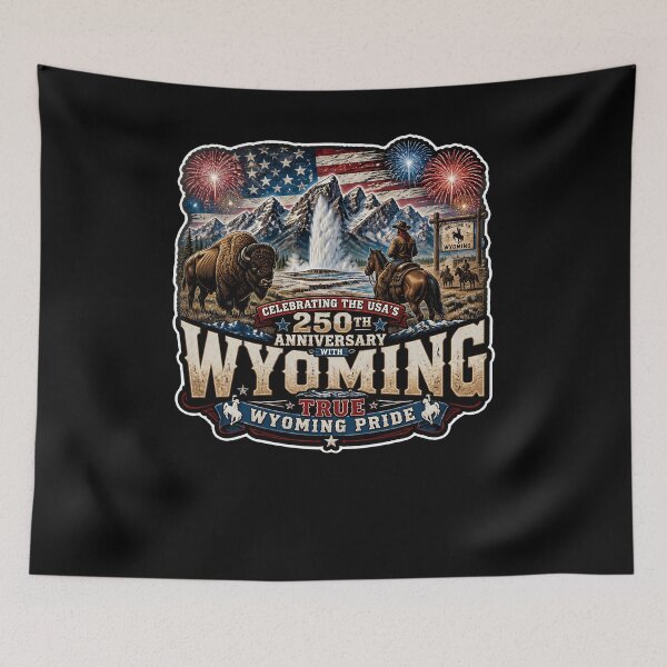 Item preview, True Wyoming Pride 250th USA Anniversary Bison designed and sold by No Limits T-Shirts.