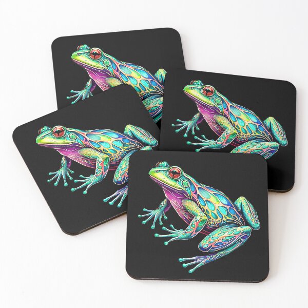 Item preview, Pretty Rainbow Frog Illustration Isolated on Background designed and sold by LaRoach Digital Arts.