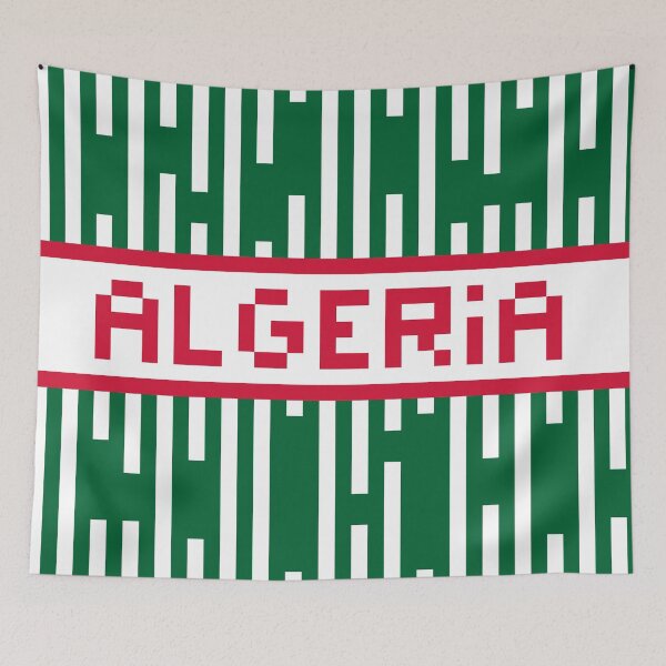 Item preview, ALGERIA — Algeria Soccer & Flag Pride Gift | Retro Pixel Art Word designed and sold by Mouremandier.