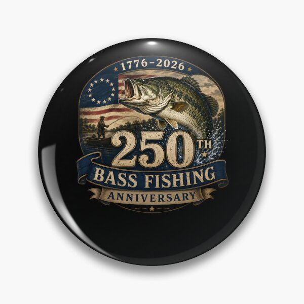 Item preview, 250th Bass Fishing Anniversary Vintage Flag 1776-2026 designed and sold by No Limits T-Shirts.