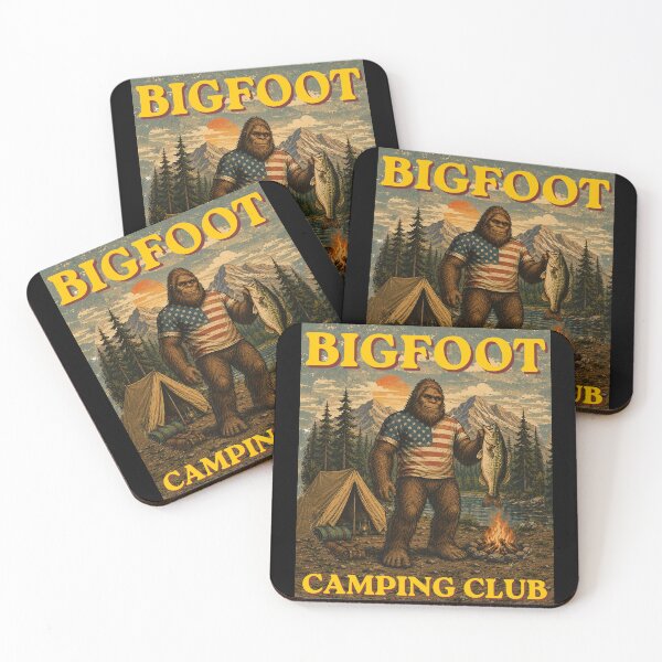 Item preview, Bigfoot Camping Club Vintage Retro Camping Design designed and sold by NicheBloom.