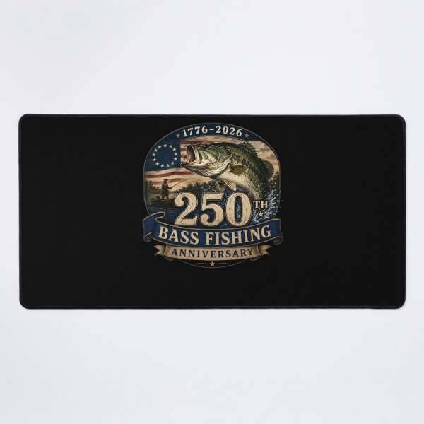 Item preview, 250th Bass Fishing Anniversary Vintage Flag 1776-2026 designed and sold by No Limits T-Shirts.