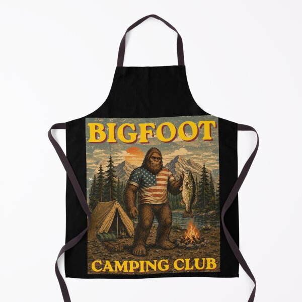 Item preview, Bigfoot Camping Club Vintage Retro Camping Design designed and sold by NicheBloom.
