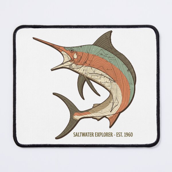 Item preview, Vintage Topographic Marlin Explorer Art designed and sold by castillomiami.