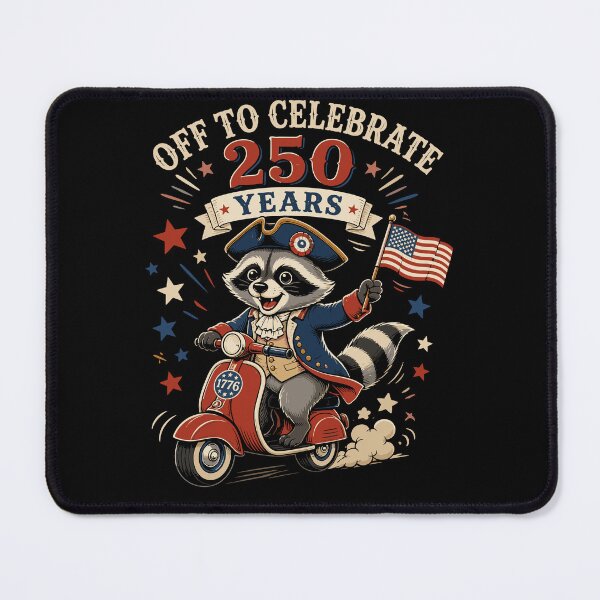 Item preview, Patriotic Raccoon 250 Years USA Independence designed and sold by No Limits T-Shirts.