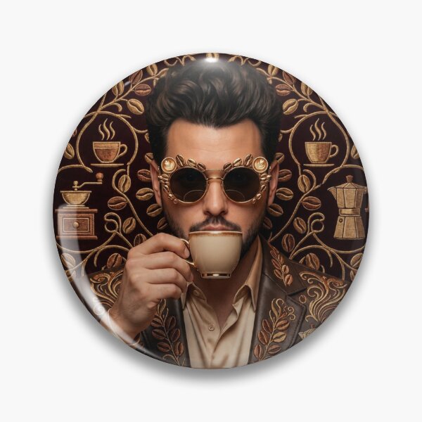 Item preview, Artful portrait of a man enjoying coffee designed and sold by Giusee-p.