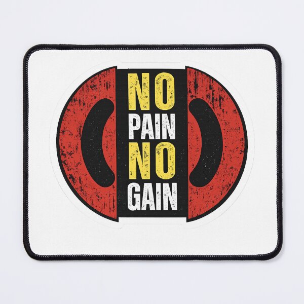 Item preview, No Pain No Gain Red Circular Badge Vintage Gym Motivation designed and sold by Digistore1221.