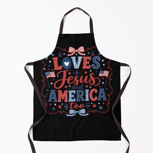 Item preview, Loves Jesus and America Too Patriotic Christian designed and sold by No Limits T-Shirts.