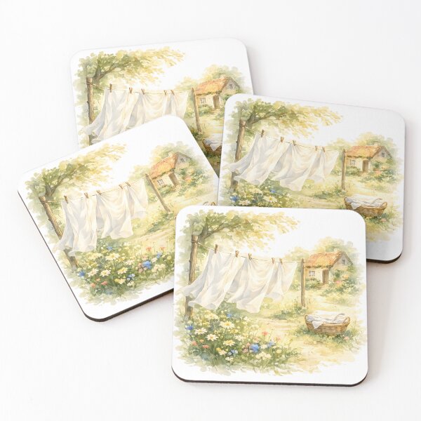 Item preview, Clothesline Cottage Breeze and Linen designed and sold by PatiImagination.