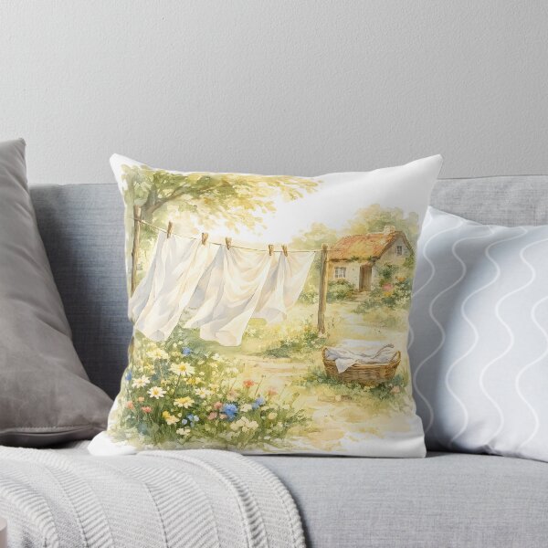 Item preview, Clothesline Cottage Breeze and Linen designed and sold by PatiImagination.