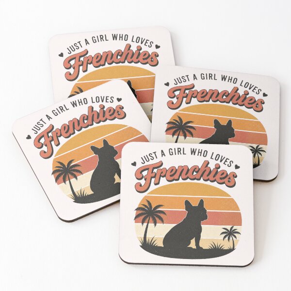 Item preview, Just a Girl Who Loves Frenchies ⭐ Retro French Bulldog Gift designed and sold by UrbanPrintVibes.