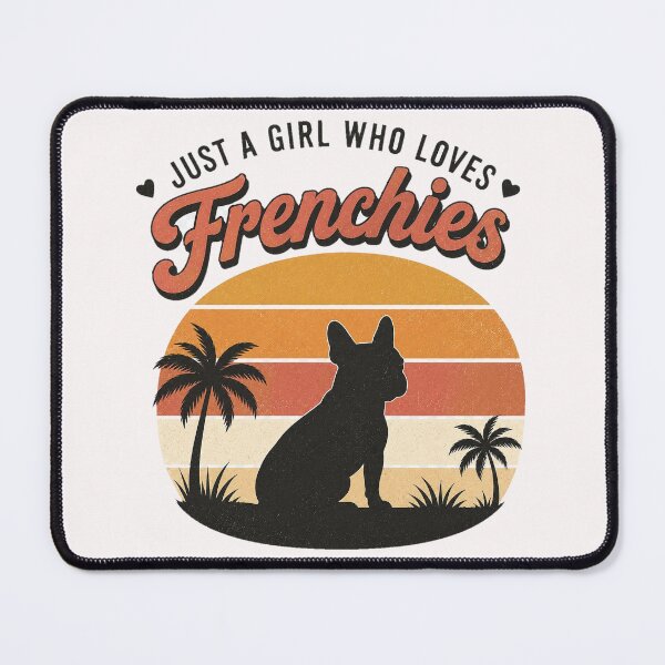Item preview, Just a Girl Who Loves Frenchies ⭐ Retro French Bulldog Gift designed and sold by UrbanPrintVibes.