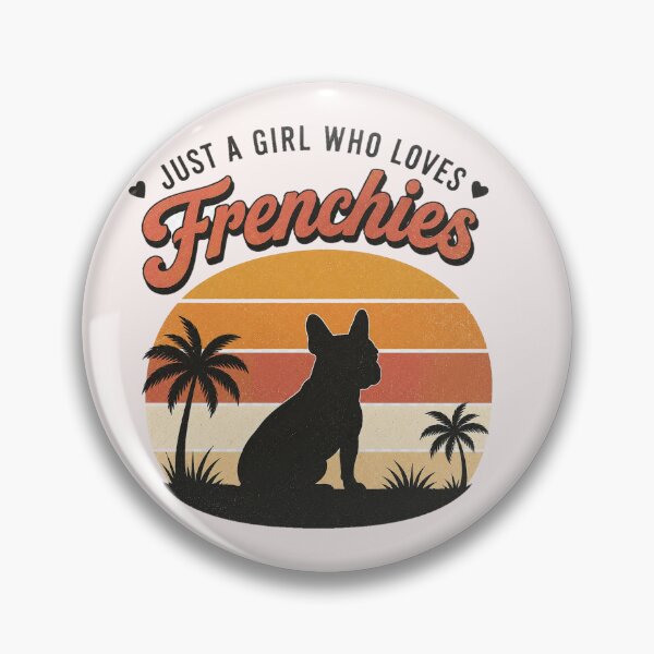 Item preview, Just a Girl Who Loves Frenchies ⭐ Retro French Bulldog Gift designed and sold by UrbanPrintVibes.