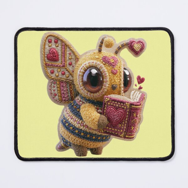 Item preview, Love Story Bee Embroidery Patch designed and sold by MegaNovaArt.