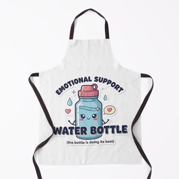 Item preview, Emotional Support Water Bottle Cute Funny Hydration Humor — Kawaii Bottle Design designed and sold by EXATEES ⭐⭐⭐⭐⭐.