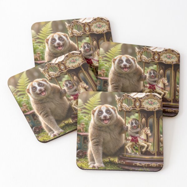 Item preview, Slow Loris Mom Gives Baby a Carousel Ride designed and sold by Tridentulus.