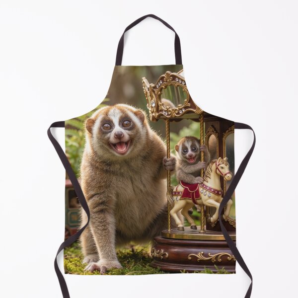 Item preview, Slow Loris Mom Gives Baby a Carousel Ride designed and sold by Tridentulus.
