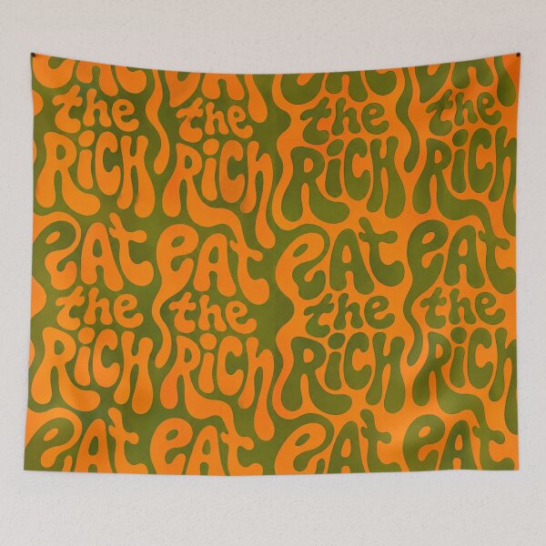 Item preview, Eat The Rich Groovy Text Pattern designed and sold by Owcomm.