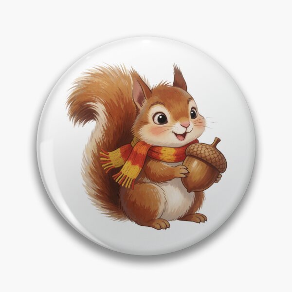 Item preview, Autumn Squirrel with Acorn | Cute Cottagecore Forest Animal designed and sold by AillustriaAK.