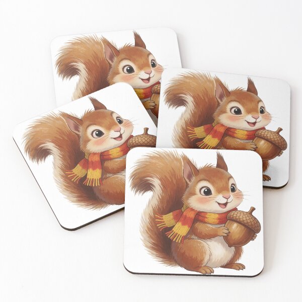 Item preview, Autumn Squirrel with Acorn | Cute Cottagecore Forest Animal designed and sold by AillustriaAK.