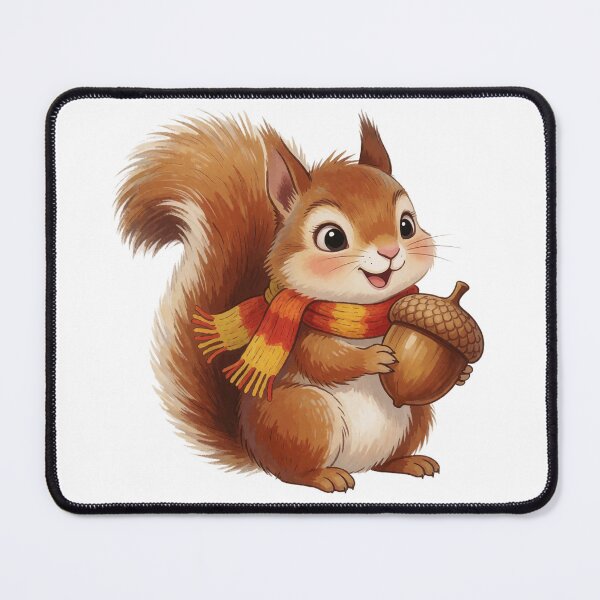Item preview, Autumn Squirrel with Acorn | Cute Cottagecore Forest Animal designed and sold by AillustriaAK.